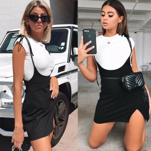 HIRIGIN Newest Women Sexy Sleeveless Bandage Bodycon Sundress Evening Party Short Mini Dress Clubwear - Michelie