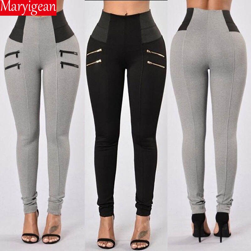 Maryigean Slim Fit High Waist Push Up Leggings Women Fashion Pacthwork Workout Fitness Legging Bodybuilding Sexy Female Pants - Michelie