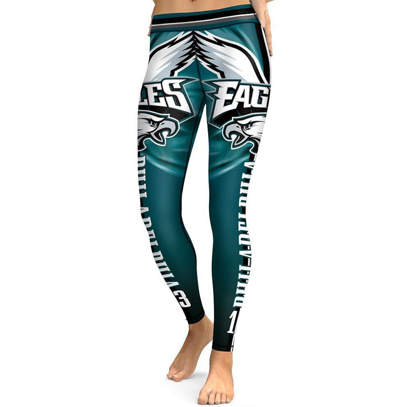 Hot New! 3D Printed Women Eagle Leggings Fashion Letter Print Fitness Plus Size Leggings S-3XL Stretchy Dry Quick Pants - Michelie