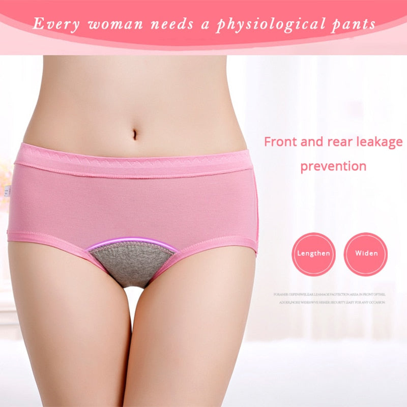 Panties Menstrual Period Panties Women Modal Cotton Underwear Ladies Lengthen Panties Physiological Leakproof Female Underwear - Michelie