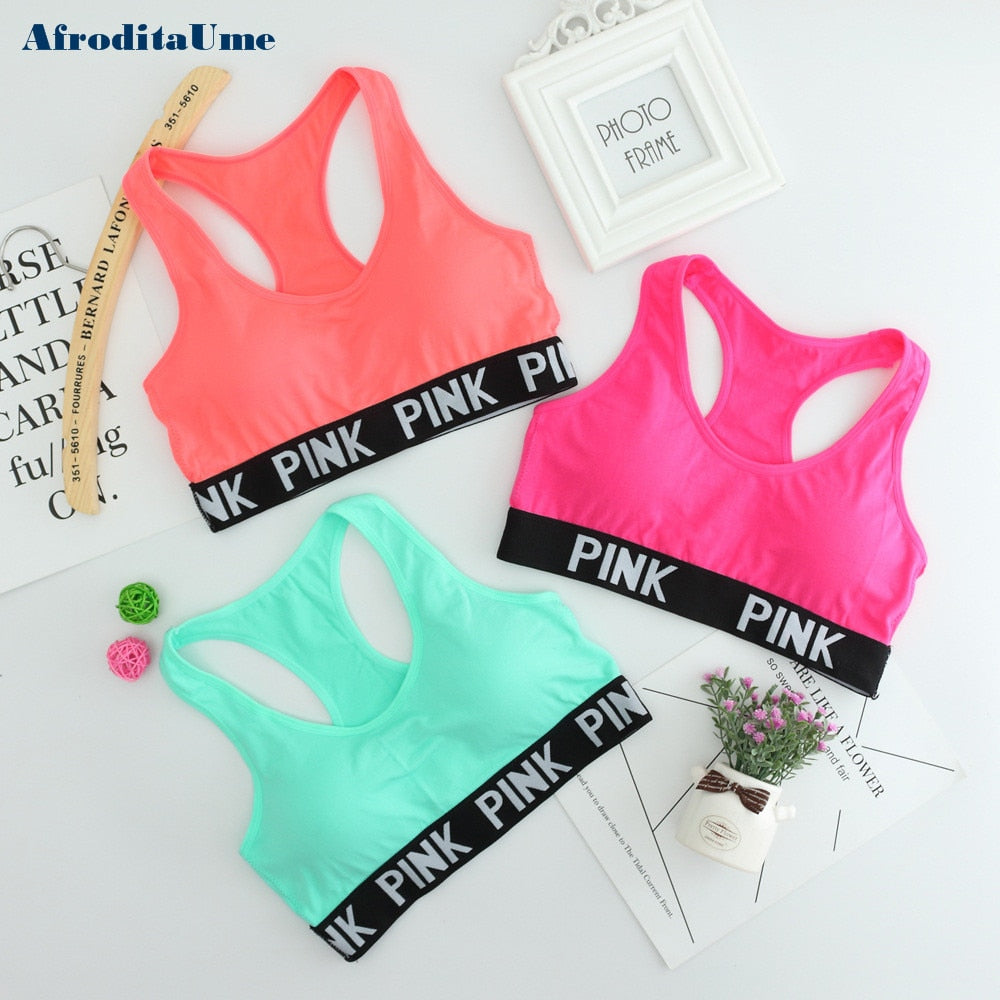 AfroditaUme Women Casual Crop Top Cropped Padded Bra Tank Top Vest Fitness Stretch Tanks Workout Bras - Michelie