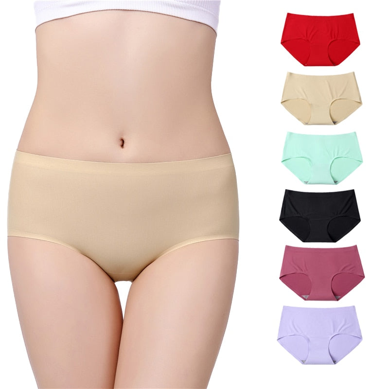 2019 summer plus size M-4XL Ladies underwear Women's  Panties  Intimates Quick dry seamless triangle big yards of female briefs - Michelie