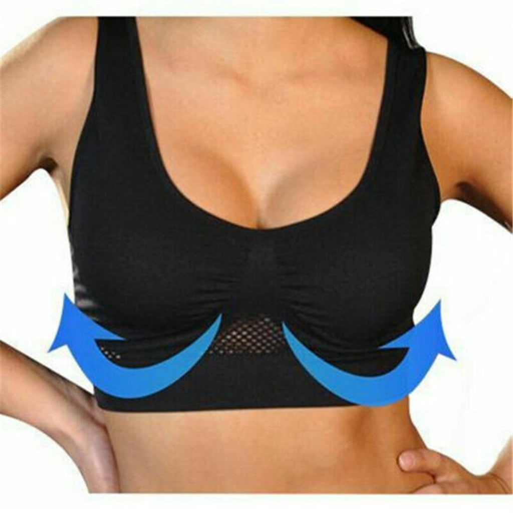 Air Permeable Cooling Summer Sport Wireless Bra Gym Fitness Athletic Running Sport Tops Underwear Bras #Zer - Michelie